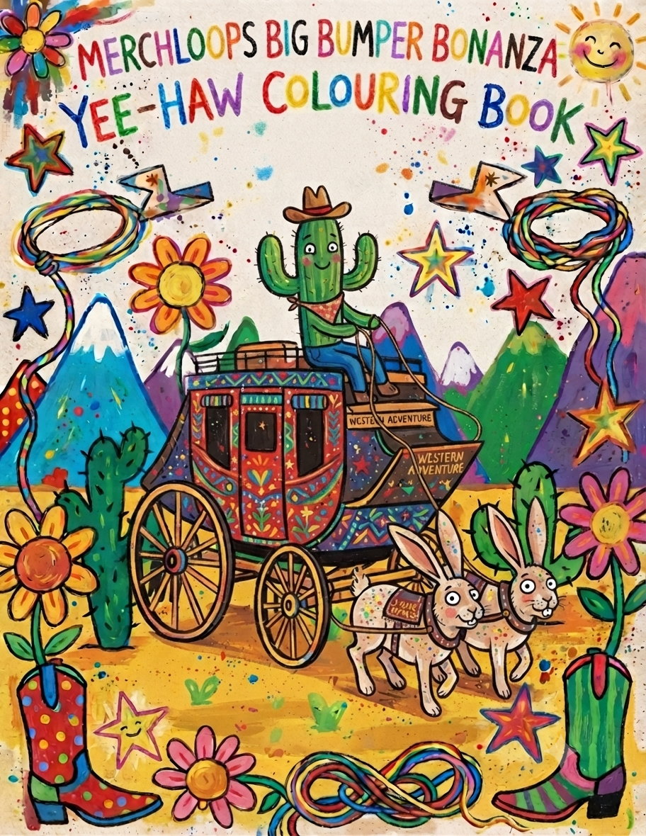 MerchLoop’s Big* Bumper Bonanza Yee-Haw Colouring Book