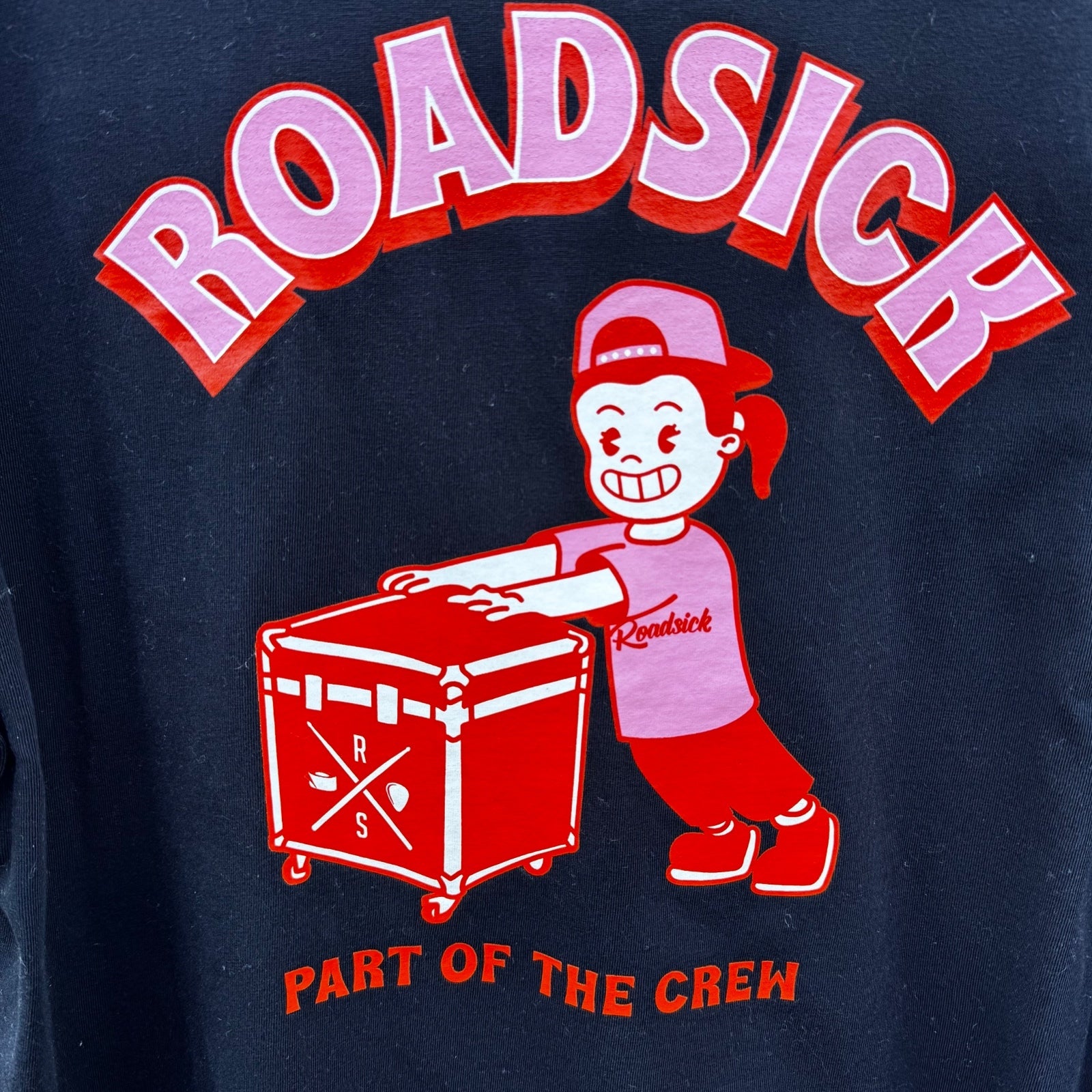 Roadsick Apparel (touring company) women’s boxy crop shirt