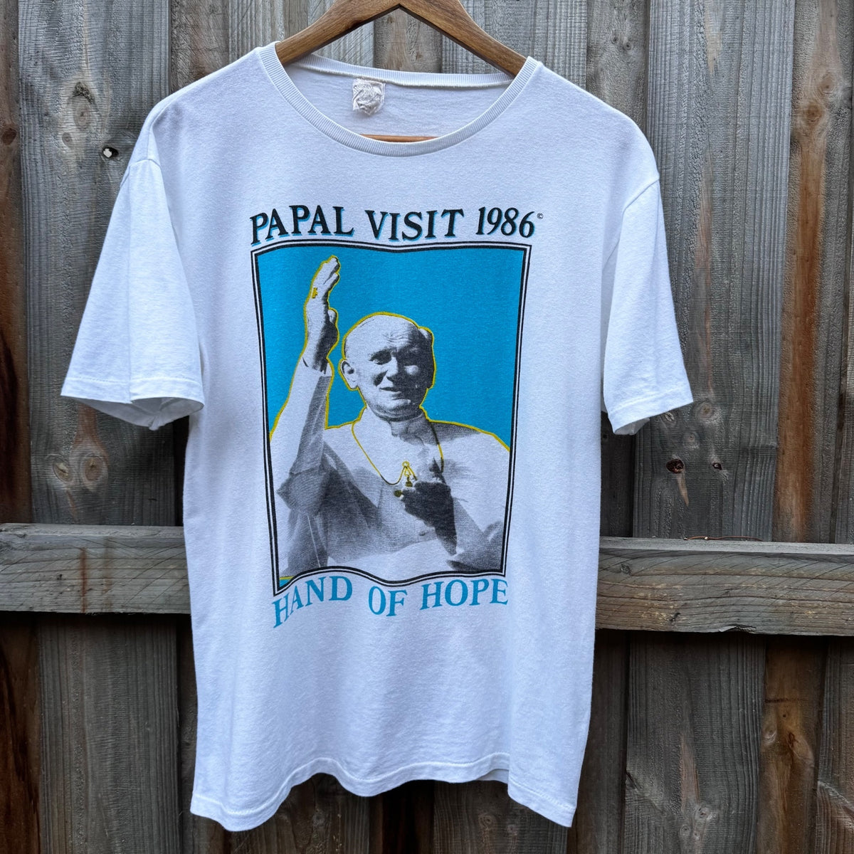 Papal Visit 1986 Hand Of Hope Pope John Paul II Tshirt