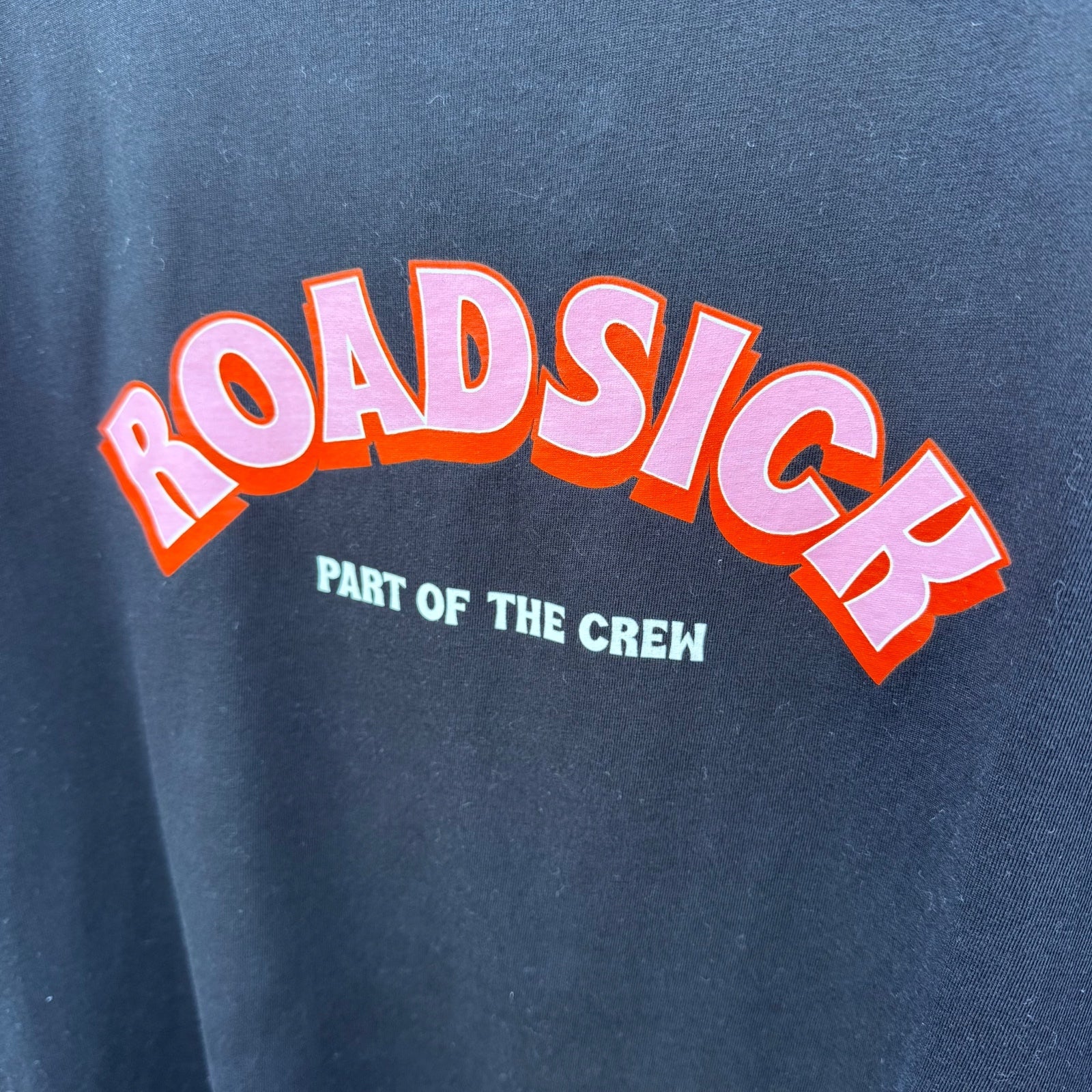 Roadsick Apparel (touring company) women’s boxy crop shirt