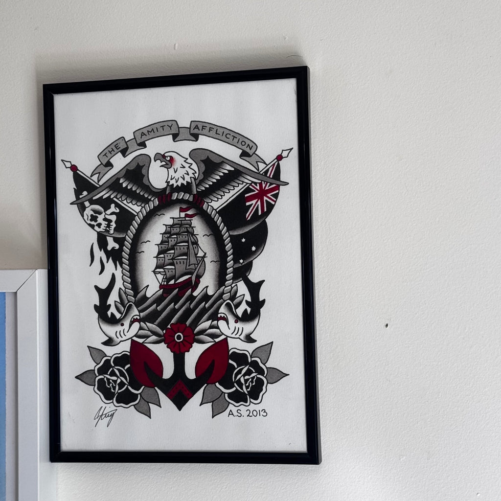 The Amity Affliction trad tattoo art work by Ahren Stringer