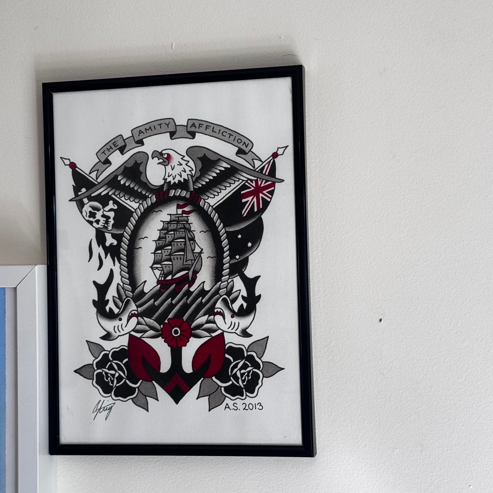The Amity Affliction trad tattoo art work by Ahren Stringer