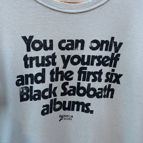 Black Sabbath / Henry Rollins quote / Branca Studio shirt