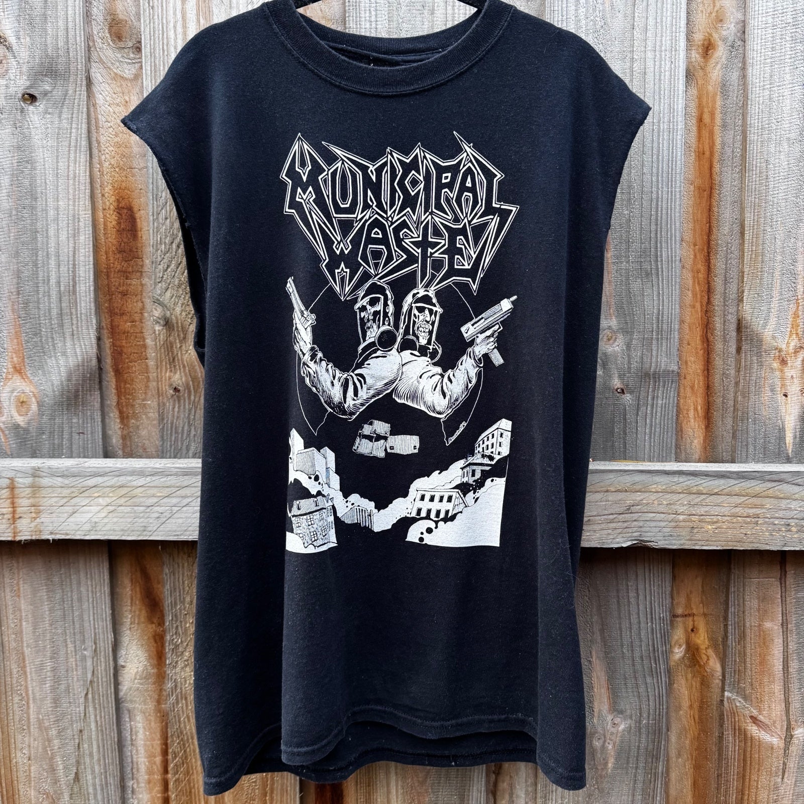 Municipal Waste shirt (cut off mod)